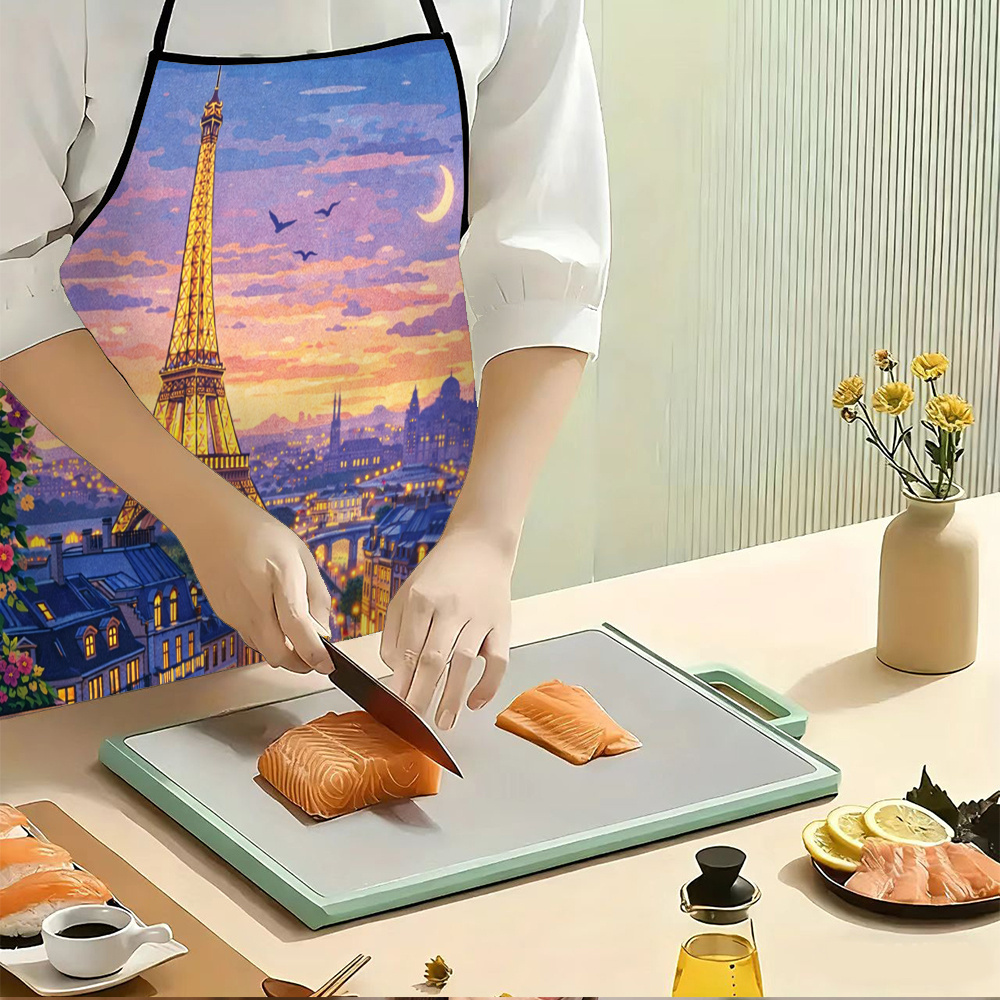 مريلة مطبخ بتصميم برج إيفل في  - مراجعة Mom'S Home Cooking وسعره
